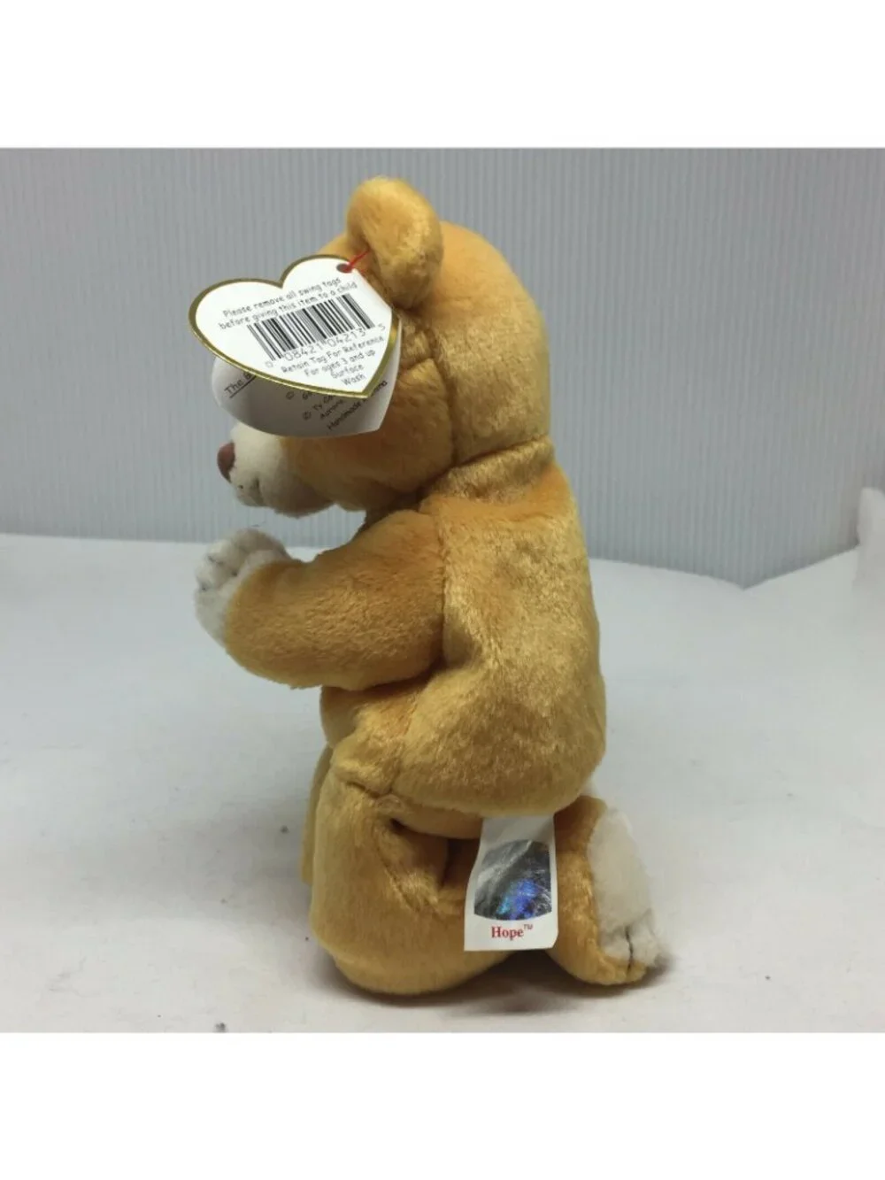 Ty Beanie Baby Hope Bear Brown Praying Plush Stuffed Animal W Tag March 23 1998